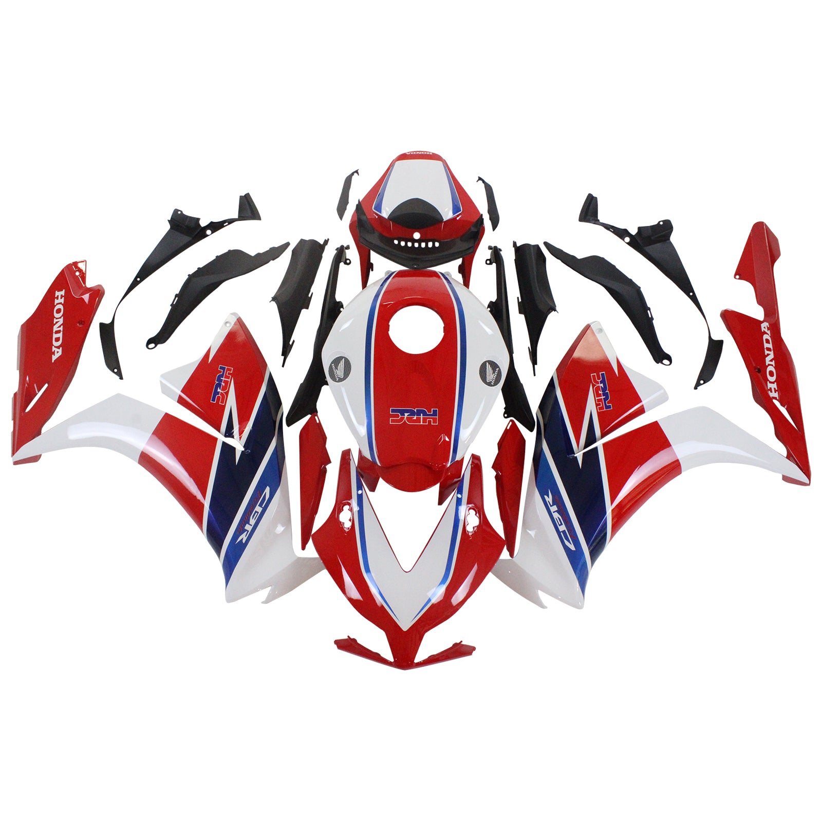 Amotopart 2012-2016 Honda CBR1000RR White Red Fairing Kit