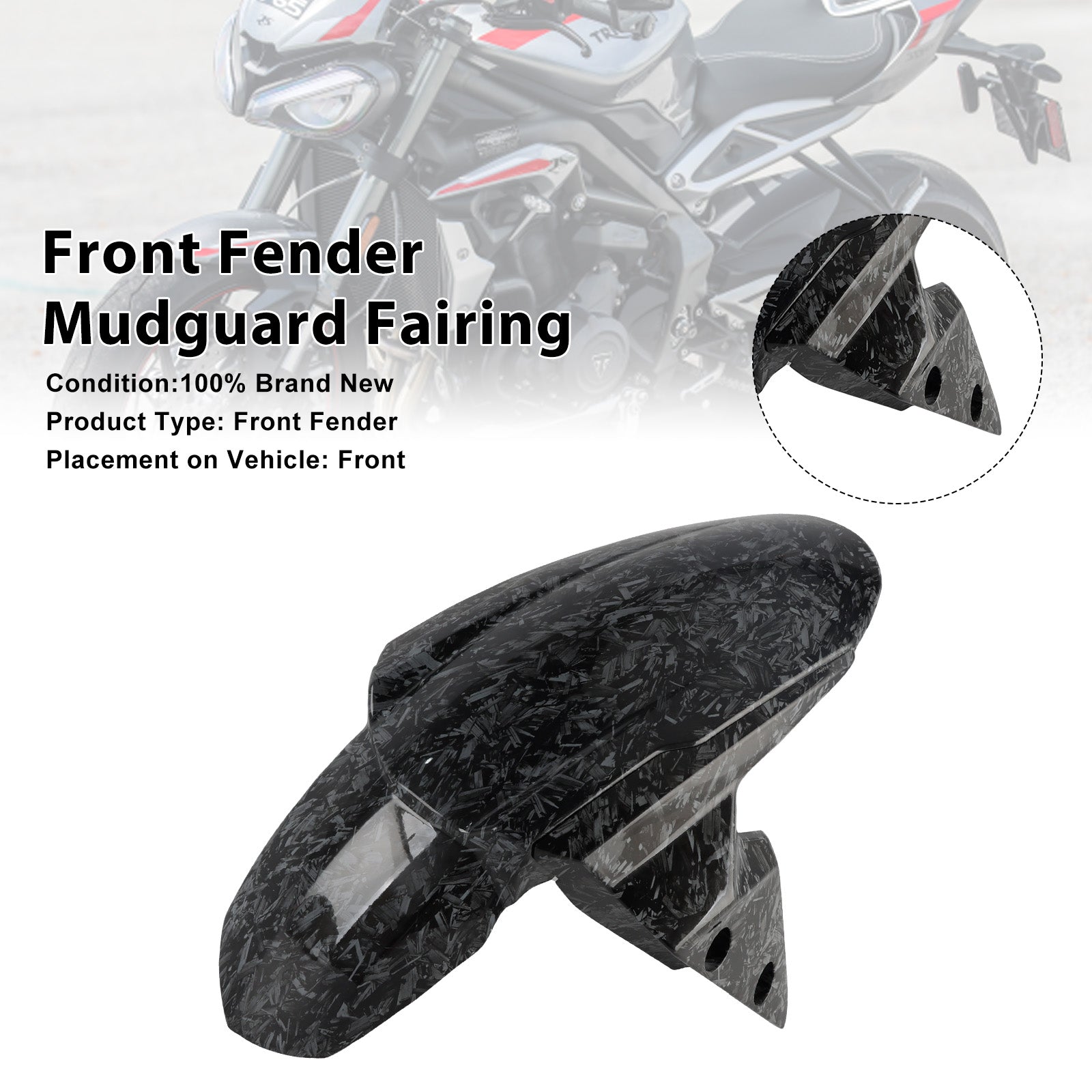 Street Triple 765 R RS 2020-2025 Front Fender Mudguard Fairing