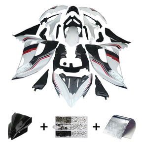 Amotopart 2017-2019 Kawasaki ER6F/Ninja650R White Black Fairing Kit