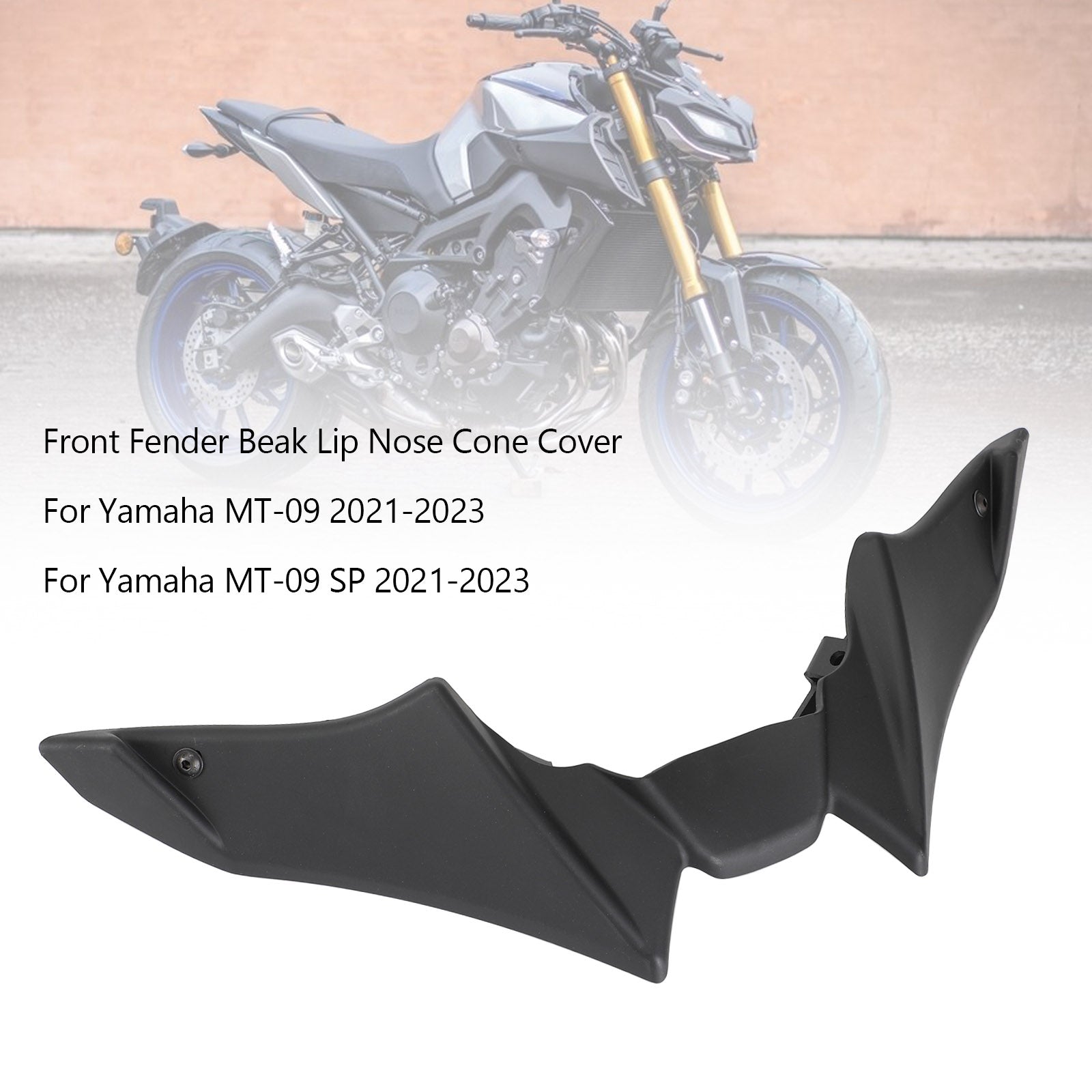 21-23 Yamaha MT-09 SP Front Fender Beak Lip Nose Cone Cover Spoilers