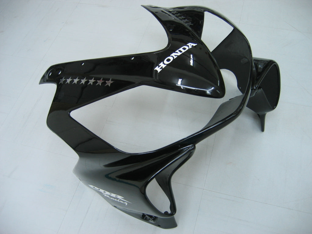 Amotopart 2004–2007 Honda CBR600 F4i Schwarz mit Logo-Verkleidungsset