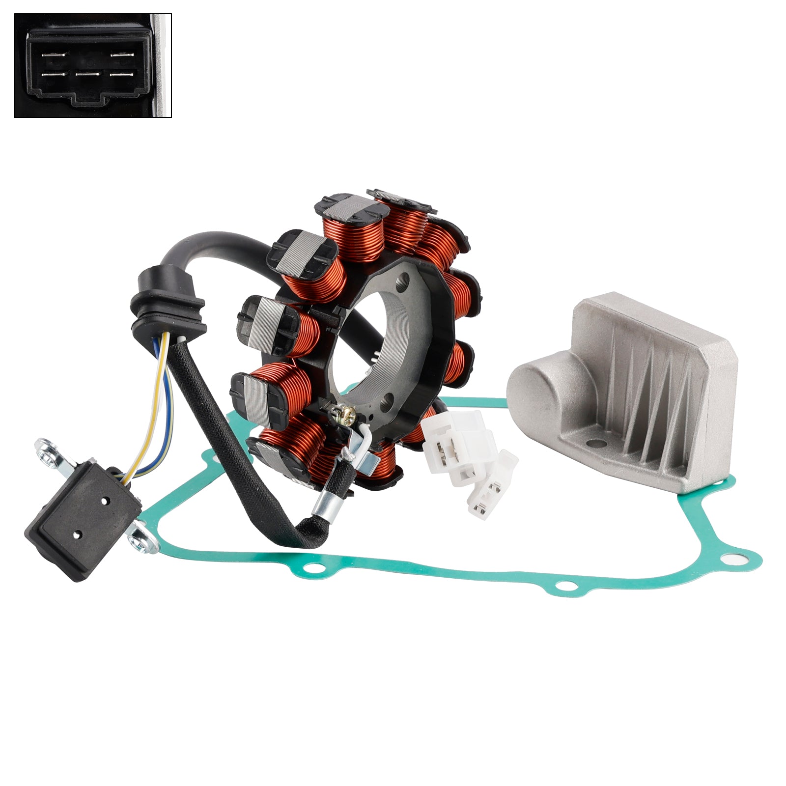 Honda Bc110 Biz110 16-17 Stator Generator Regulator Rectifier Gasket