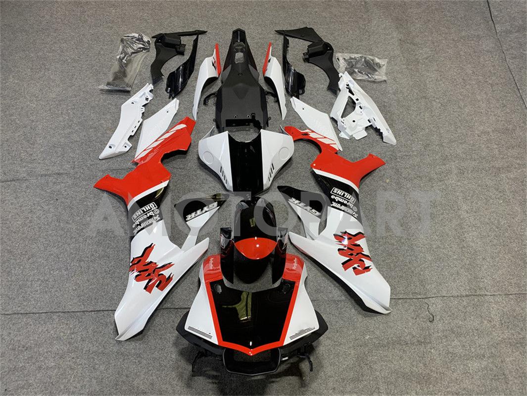 Amotopart Yamaha 2015-2019 YZF 1000 R1 White&Red Style2 Fairing Kit