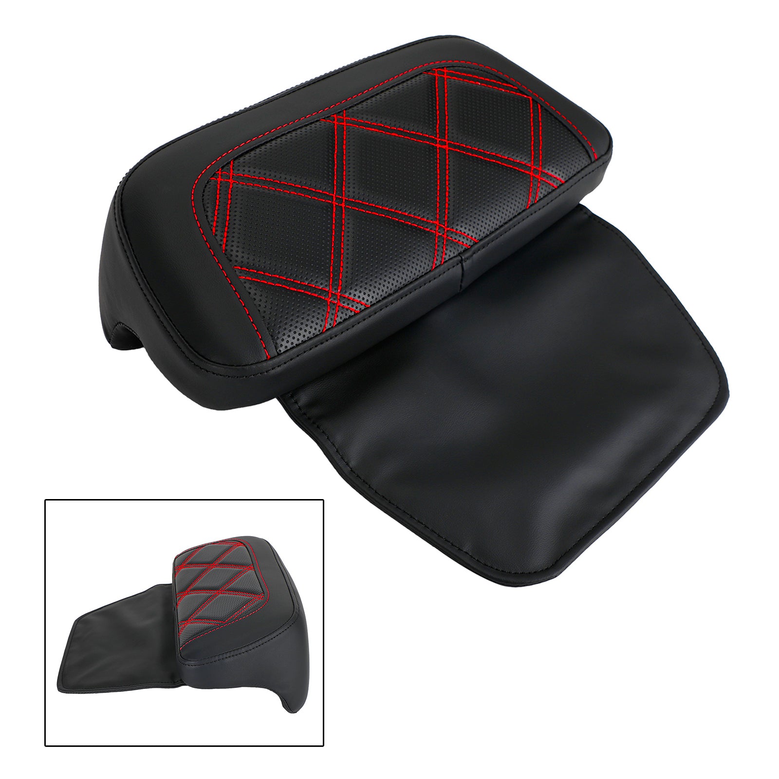 Chopped Pack Trunk Backrest Pad fit for Tour Pak Touring FL Road Glide 2014-Up