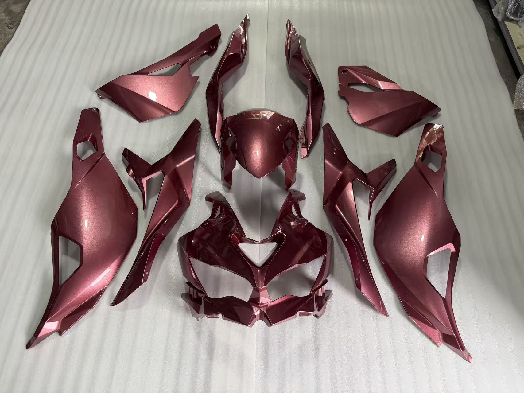 Amotopart 2019-2026 Kawasaki Ninja ZX25R ZX4R ZX4RR Kit de carénage rose