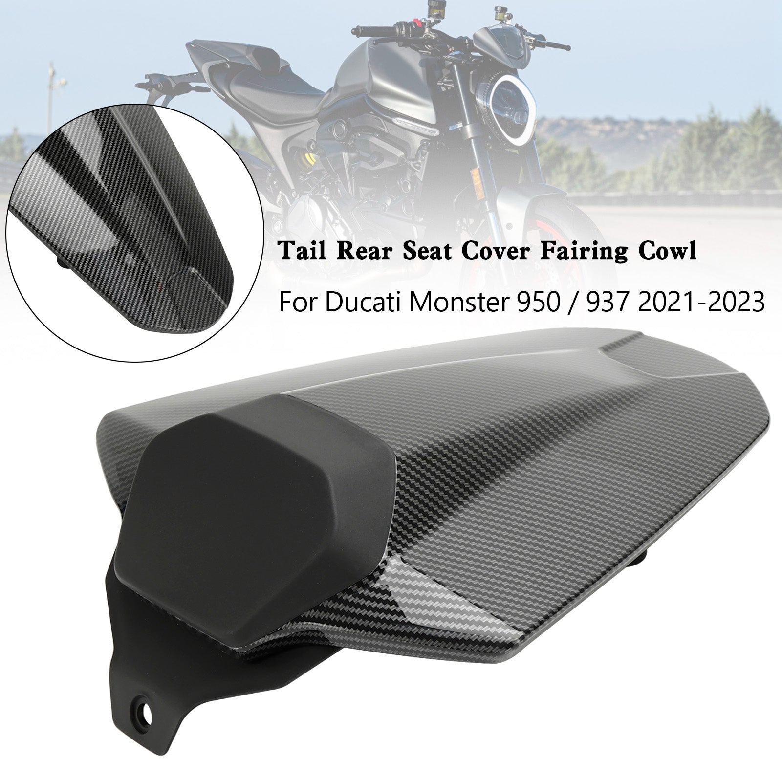 2021-2023 Ducati Monster 950 937 Couverture de siège arrière Capot de carénage