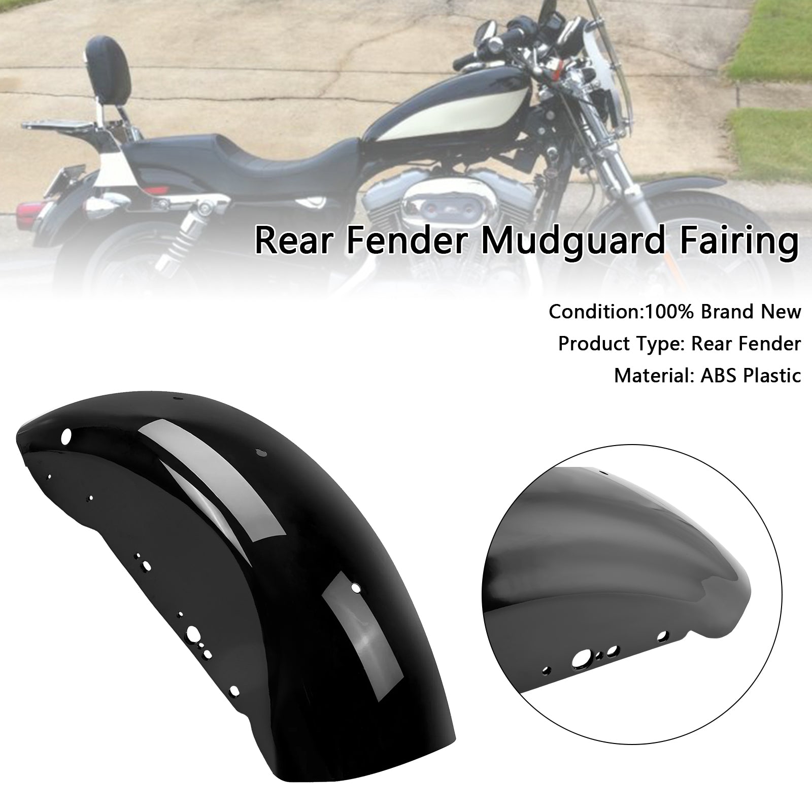 2004-UP Sportster 883 1200 Rear Fender Mudguard Fairing