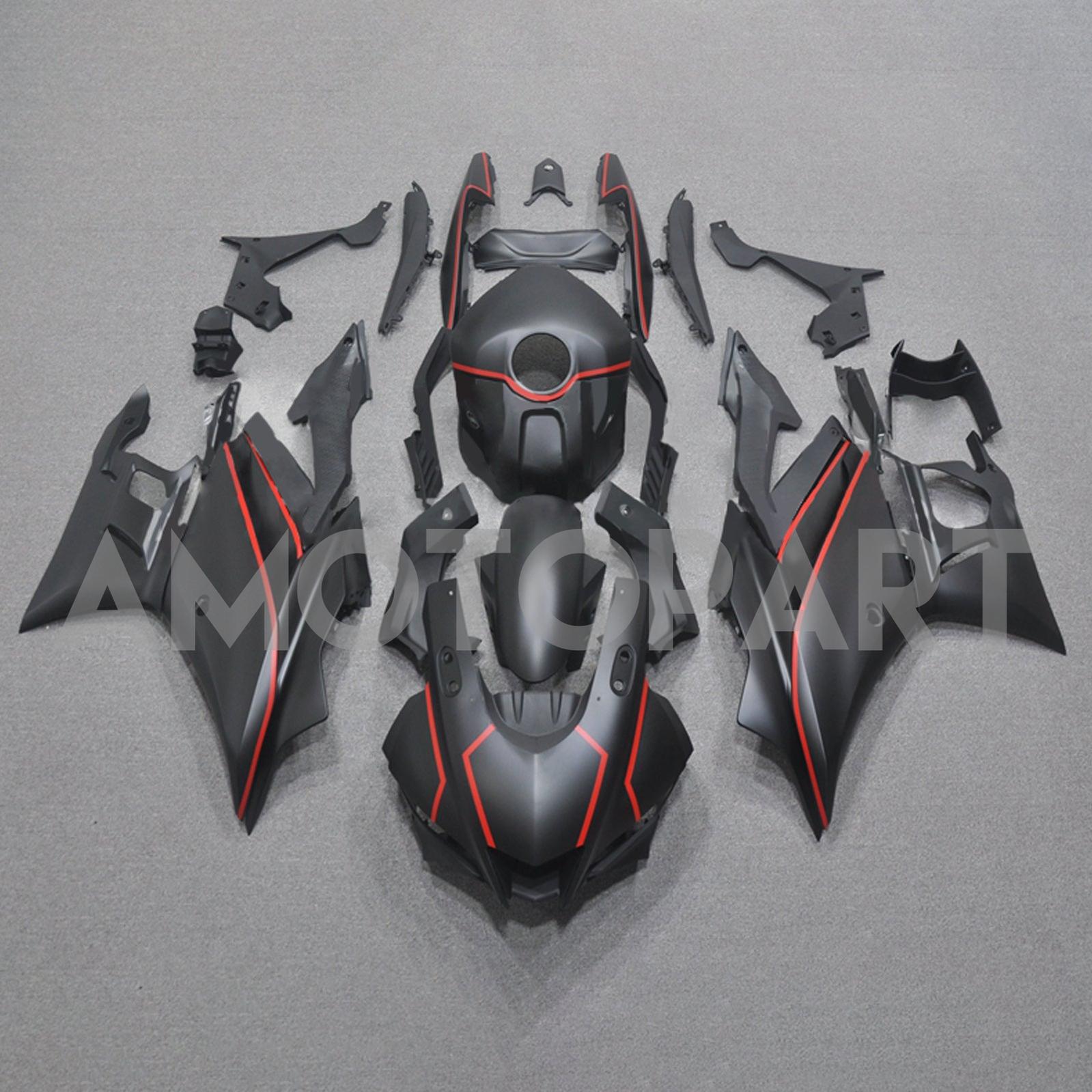 Amotopart 2022-2024 Yamaha YZF-R3 & R25 Matte Black Red Fairing Kit