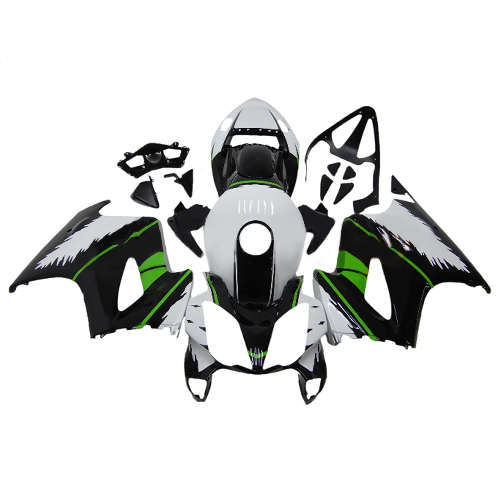 Amotopart 2002-2013 Honda VFR800Black White Fairing Kit