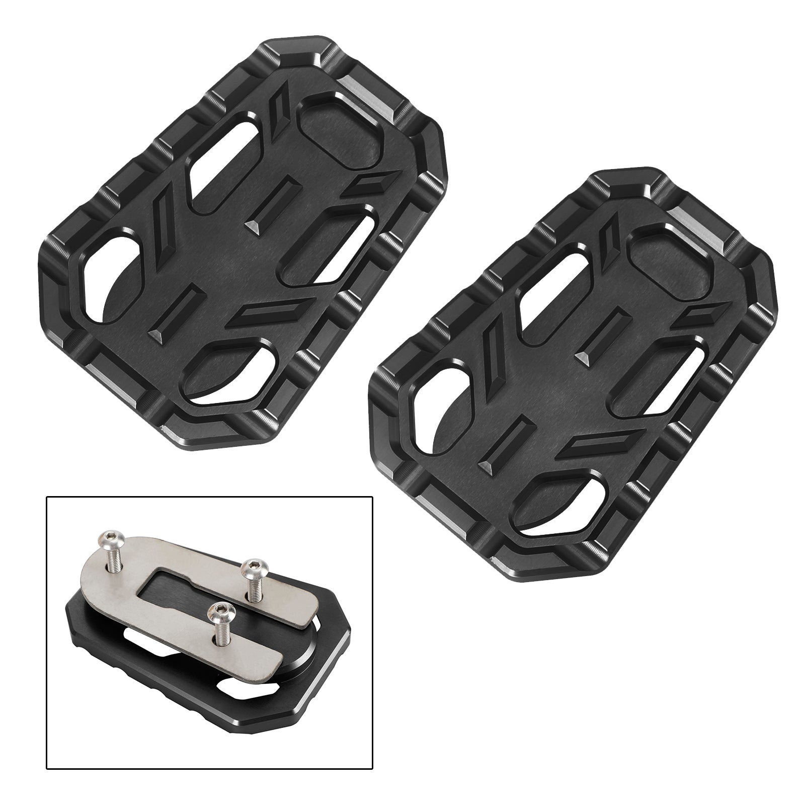 Cnc repose-pieds repose-pieds couvre pédale de pilote adapté pour TR Scrambler 1200 Tiger argent