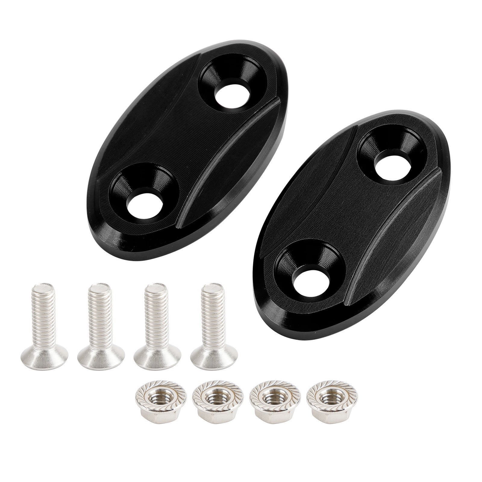 Aluminum Mirror Block Off Plates Hole Caps For Yamaha YZF-R1 R1 2007-2014