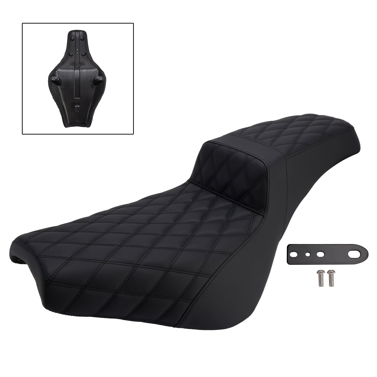 21+ Street Bob 114 Softail Complete Cushion Rider Passenger Seat Fits Ribbed