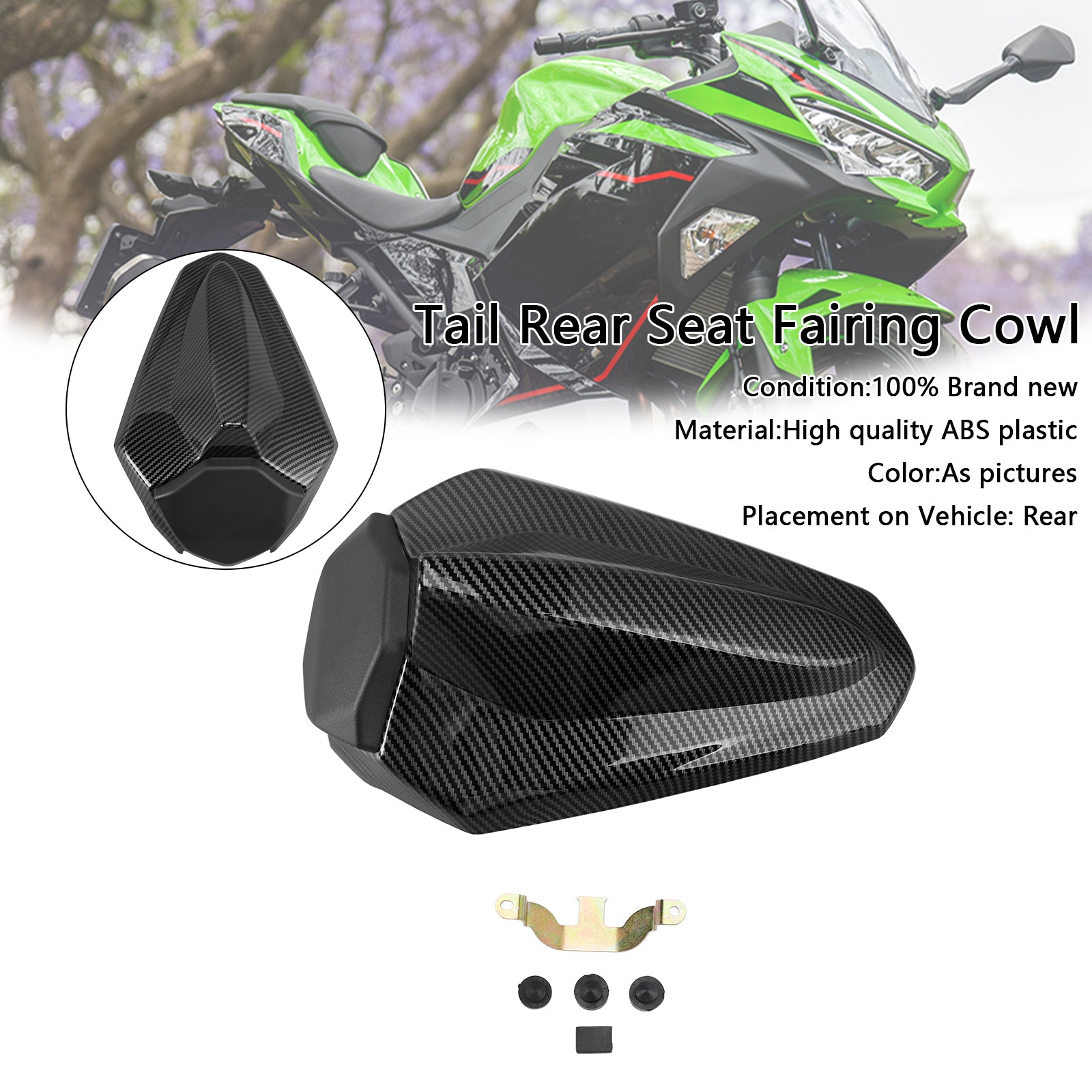 2018-2024 Kawasaki Ninja 400 EX400 RACING TAIL SEAT REAUR CAINDIN