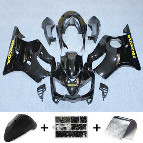 Amotopart 2004–2007 CBR600 F4i Honda Schwarz mit gelbem Logo Verkleidungsset