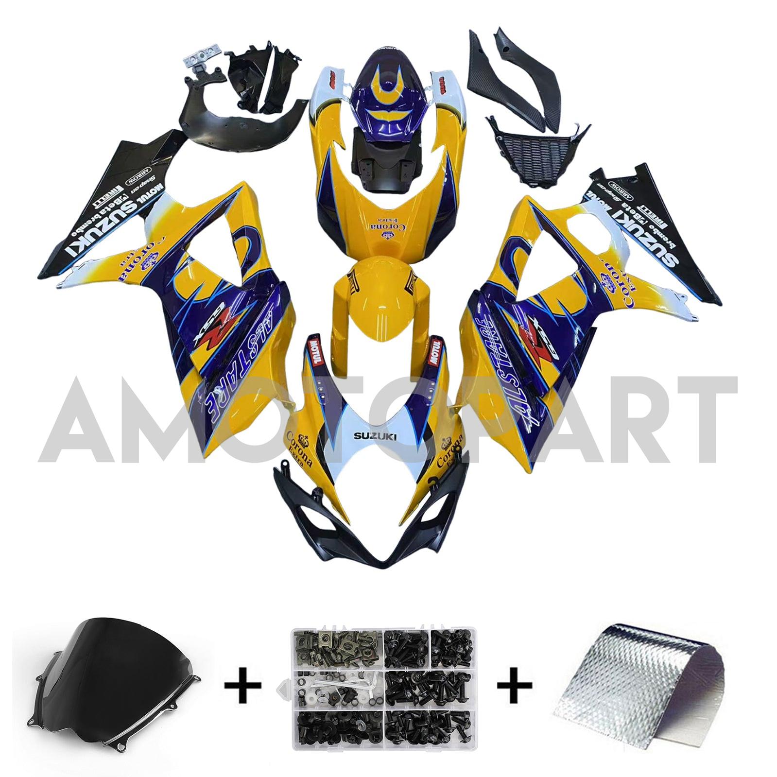 Amotopart 2007-2008 Suzuki GSXR1000 Gelbverkleidungskit