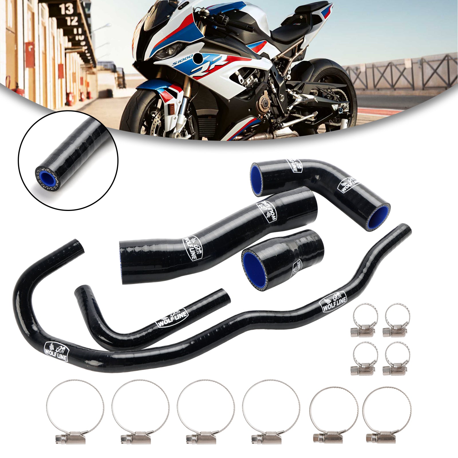 2019-2023 BMW S1000RR Silicone Radiator coolant Hose kit