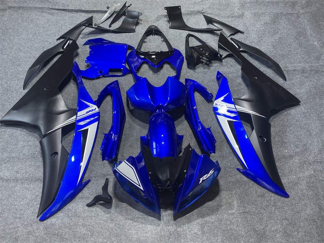 Amotopart Yamaha YZF 600 R6 2008-2016 Blue&Black Style2 Fairing Kit