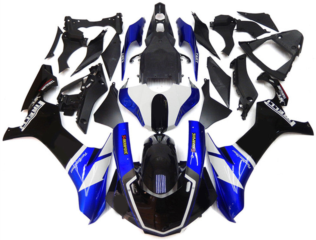 Kit de carénage Amotopart Yamaha YZF R1 2020-2024 bleu et noir Style1