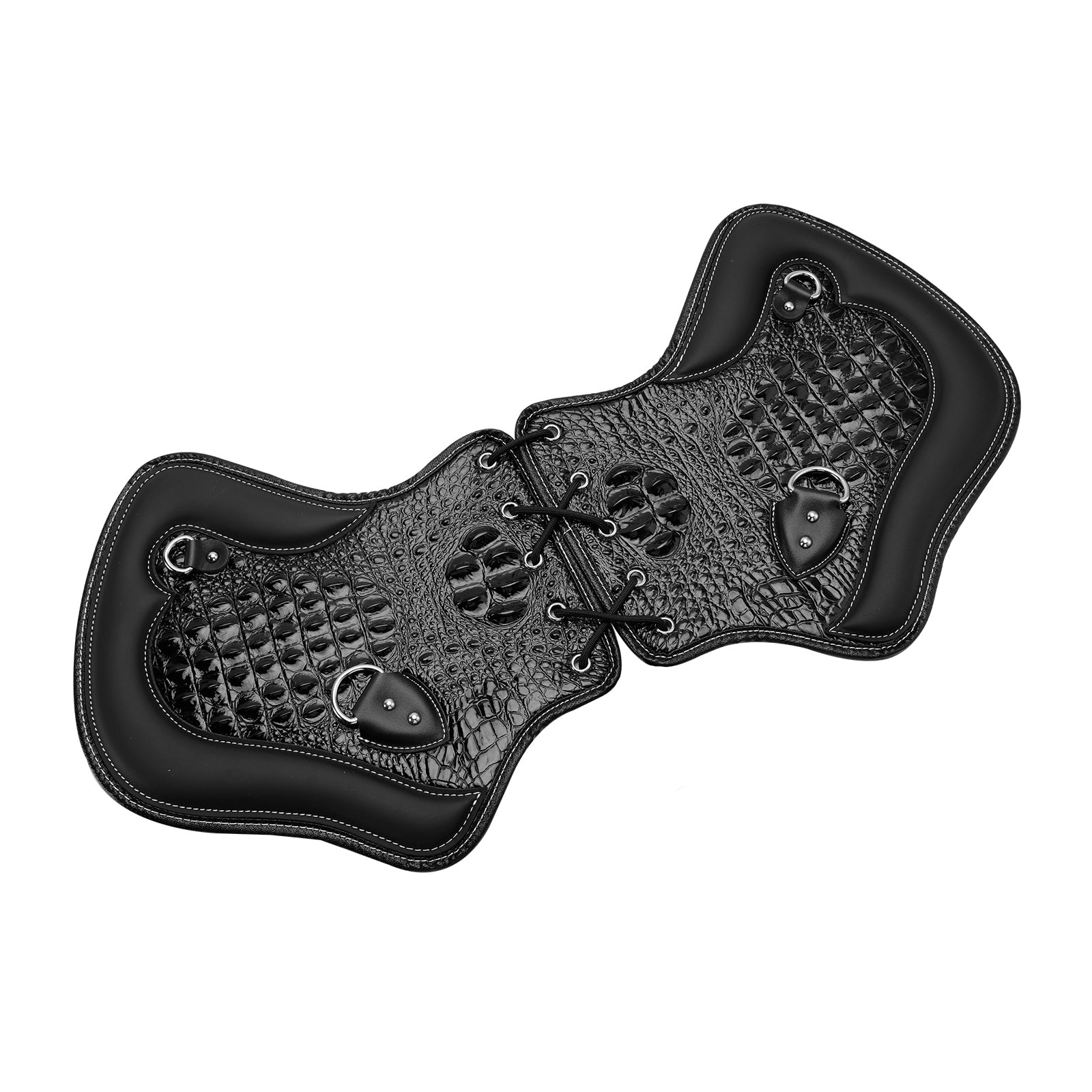 2Pcs Universal Heat Saddle Shield Deflector Blackb For Flhxs Glide Rider Fxdwg Brown