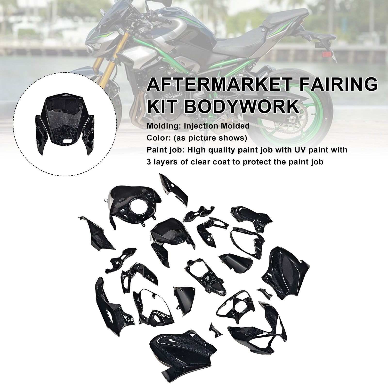 Amotopart 2025-2026 Kawasaki Z900 Fairing Kit Collection
