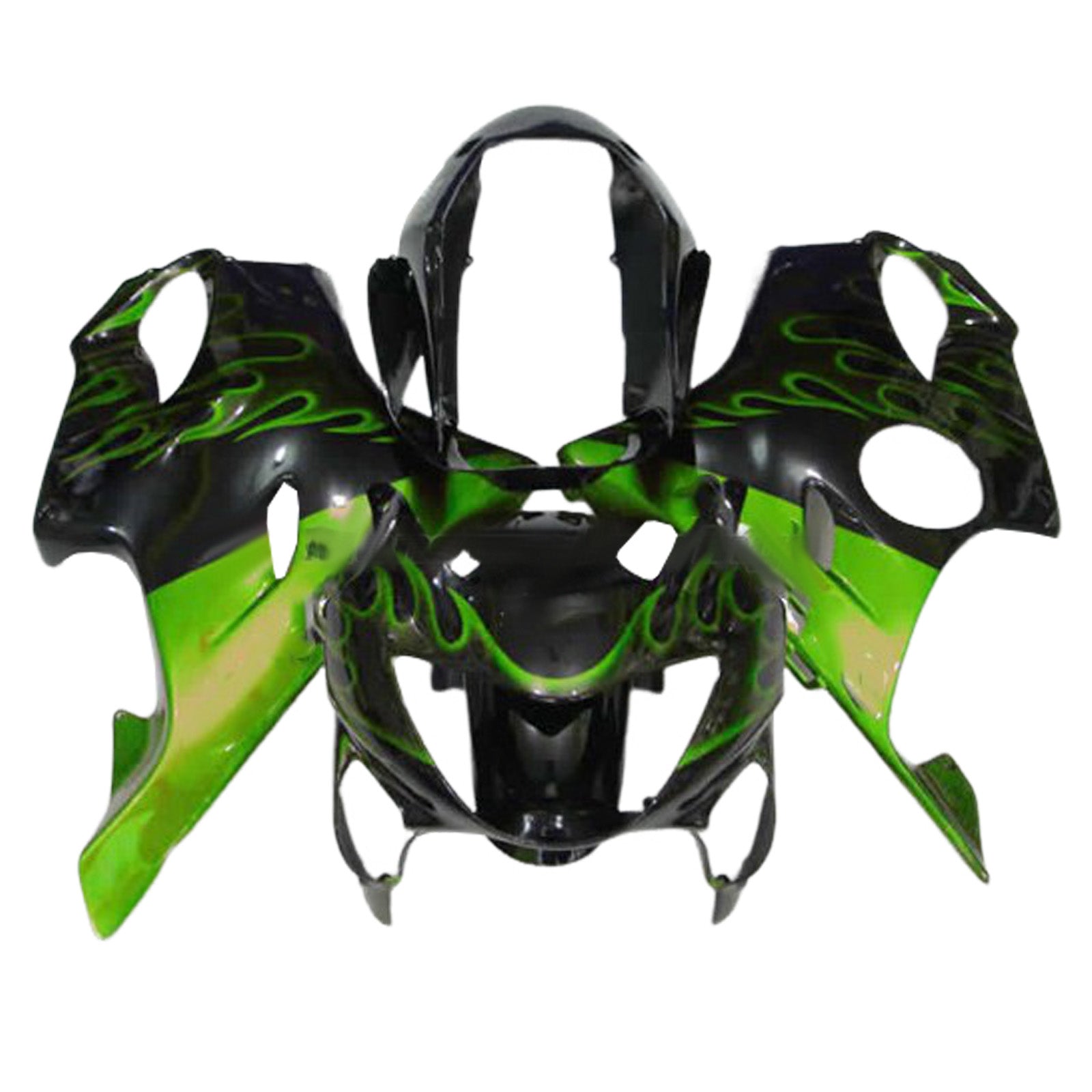 Amotopart 1999-2000 Honda CBR600 F4 Black Light Green Fairing Kit