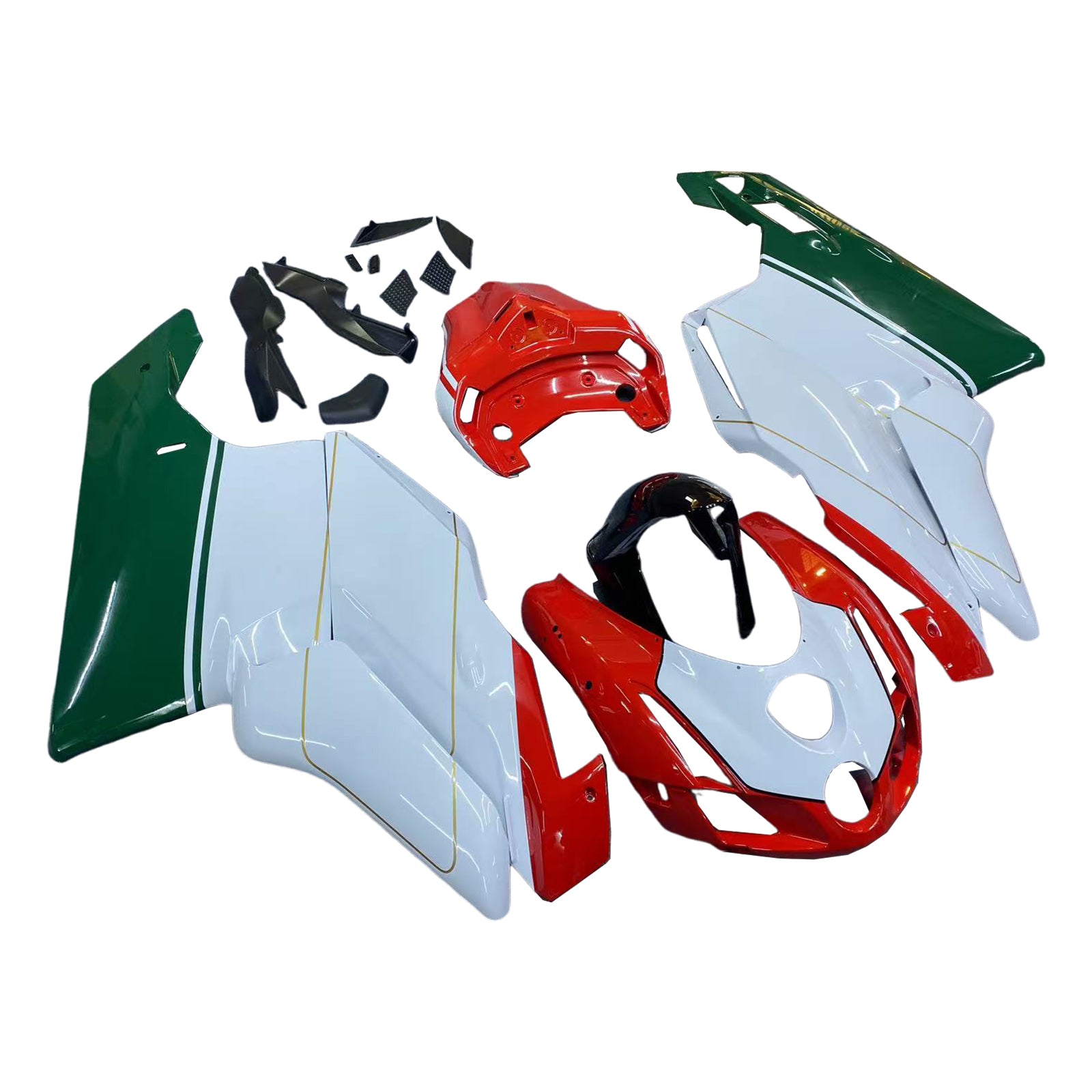 Amotopart 2003-2004 Ducati 999/749 Red White Green Fairing Kit