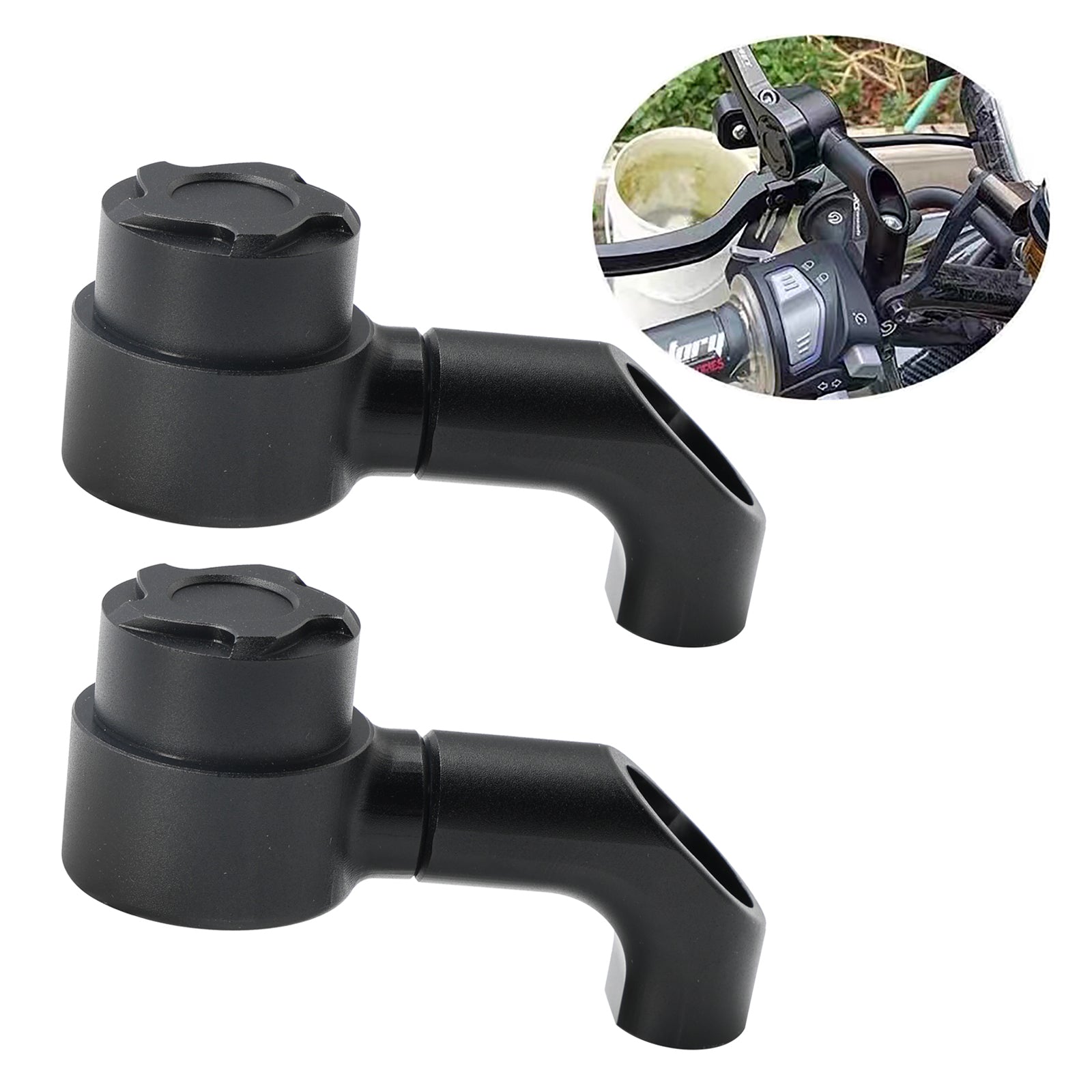 8mm 10mm CNC Universal Motorcycle Mirror Adapters For 30mm Clamp Bar-End Mirrors