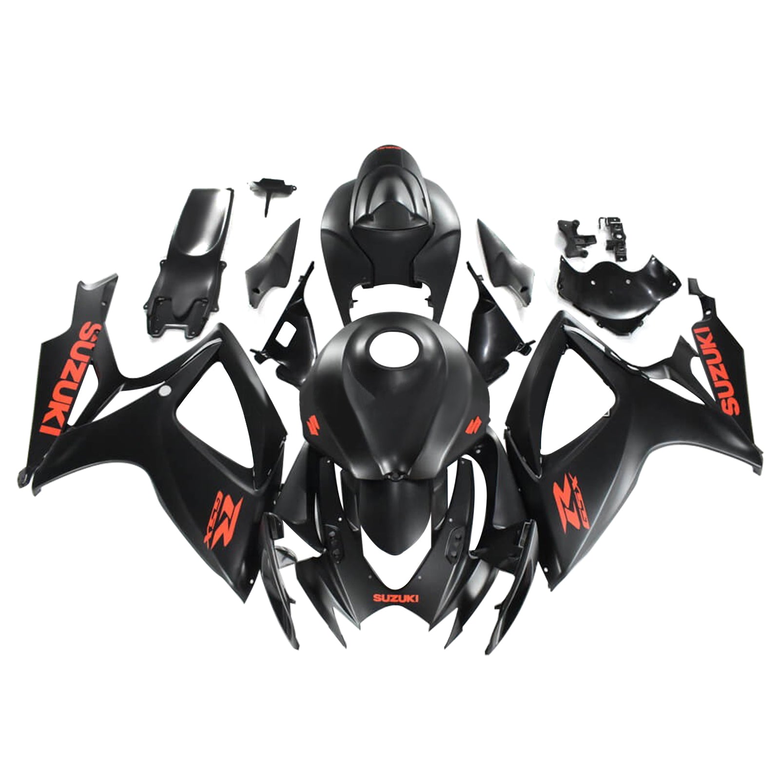 Amotopart 2006-2007 K6 GSXR 600/750 Suzuki Black with Red Logo Fairing kit