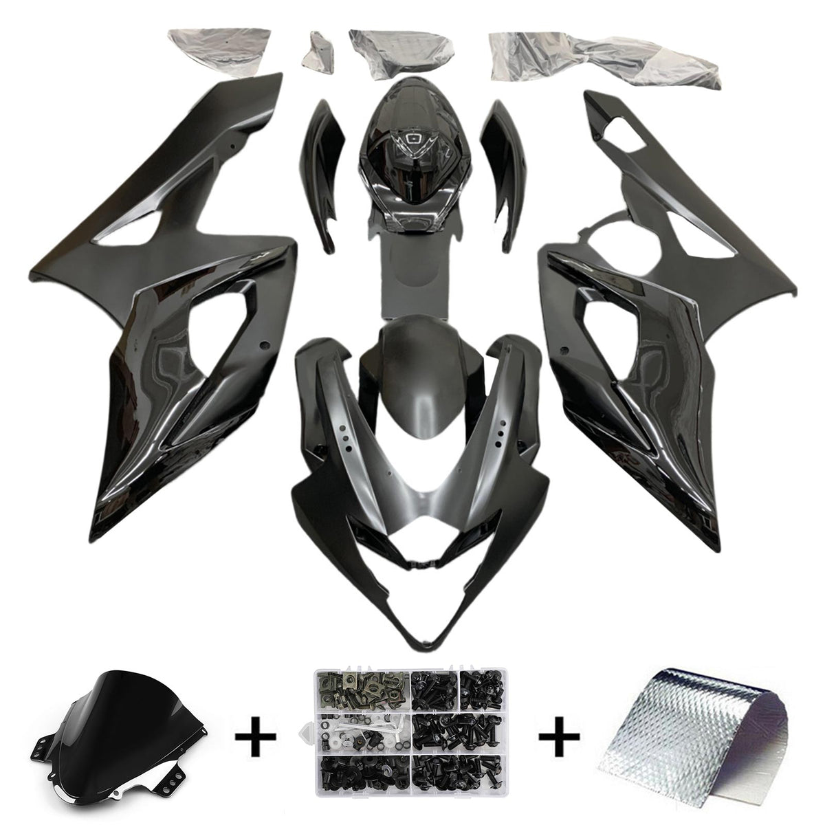 Amotopart 2005-2006 Suzuki GSXR1000 K5 Black Fairing Kit