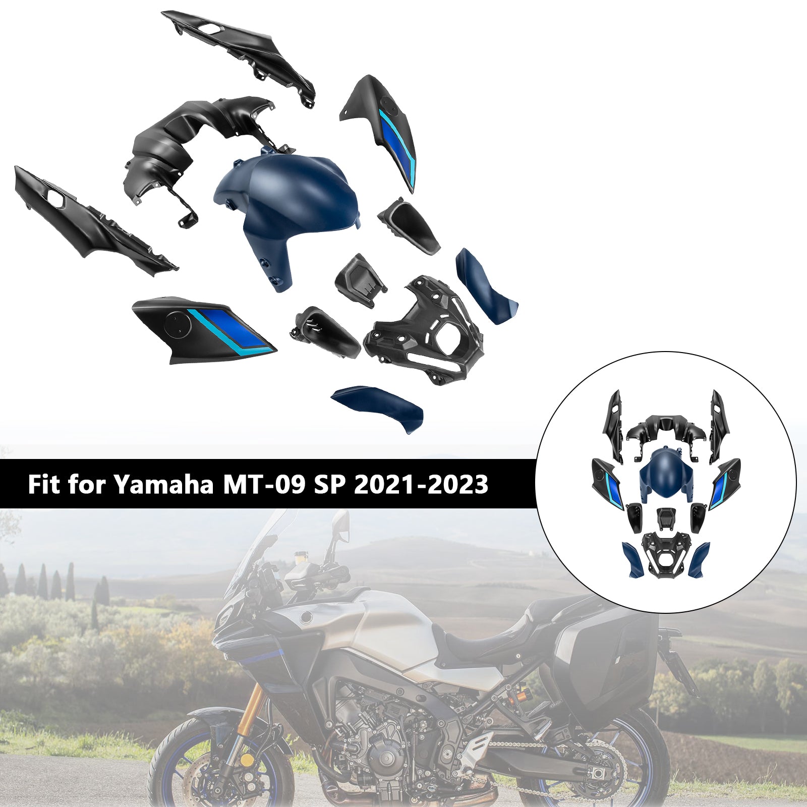 Amotopart 2021-2023 Yamaha MT 09 Verkleidungssatz