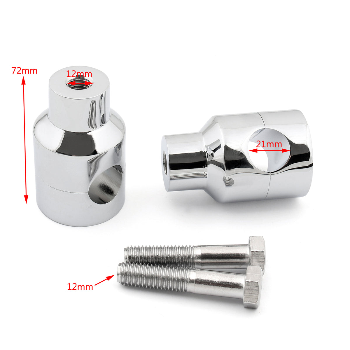 Guiador riser risers montagem braçadeiras motocicleta bicicleta 7/8 polegada 22mm cromo