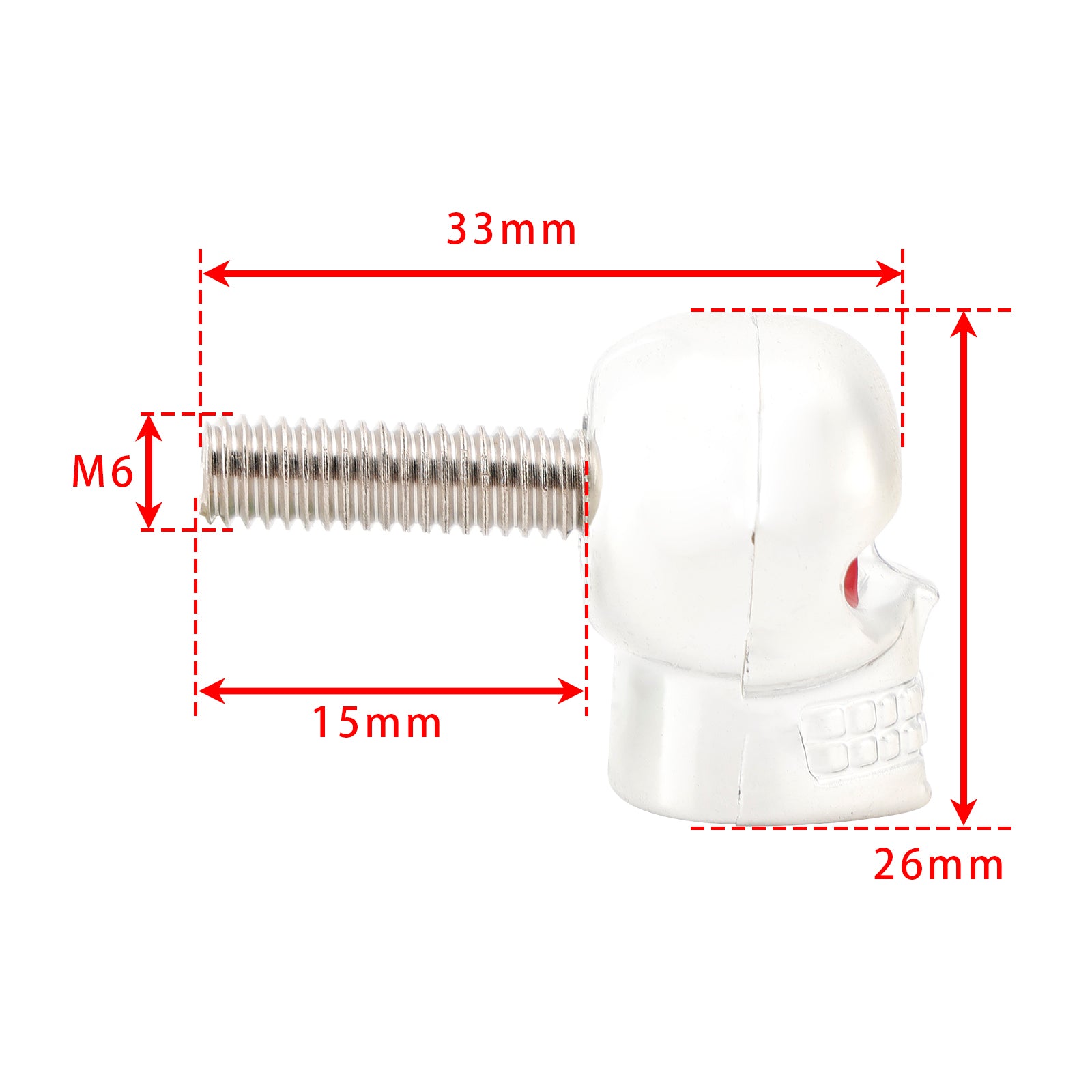 4x Motorcycle Bike Plastic Silver Skull License Plate Bolt On Screw On Frame Nut