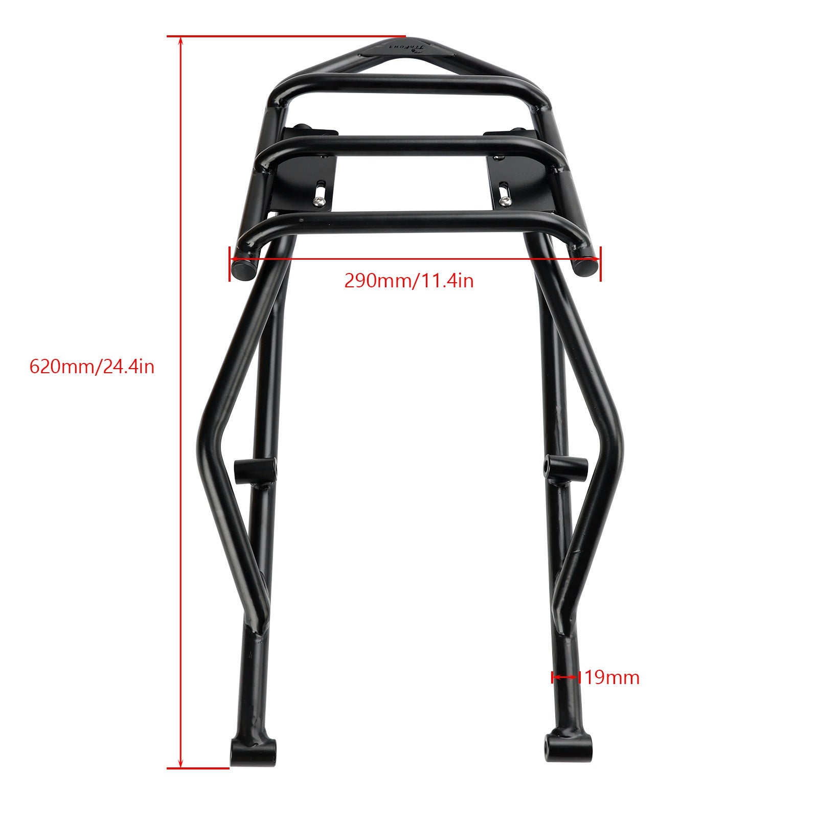 Tube Rear Rack with Passenger Grip Black For Ducati Desert X 2022-2023