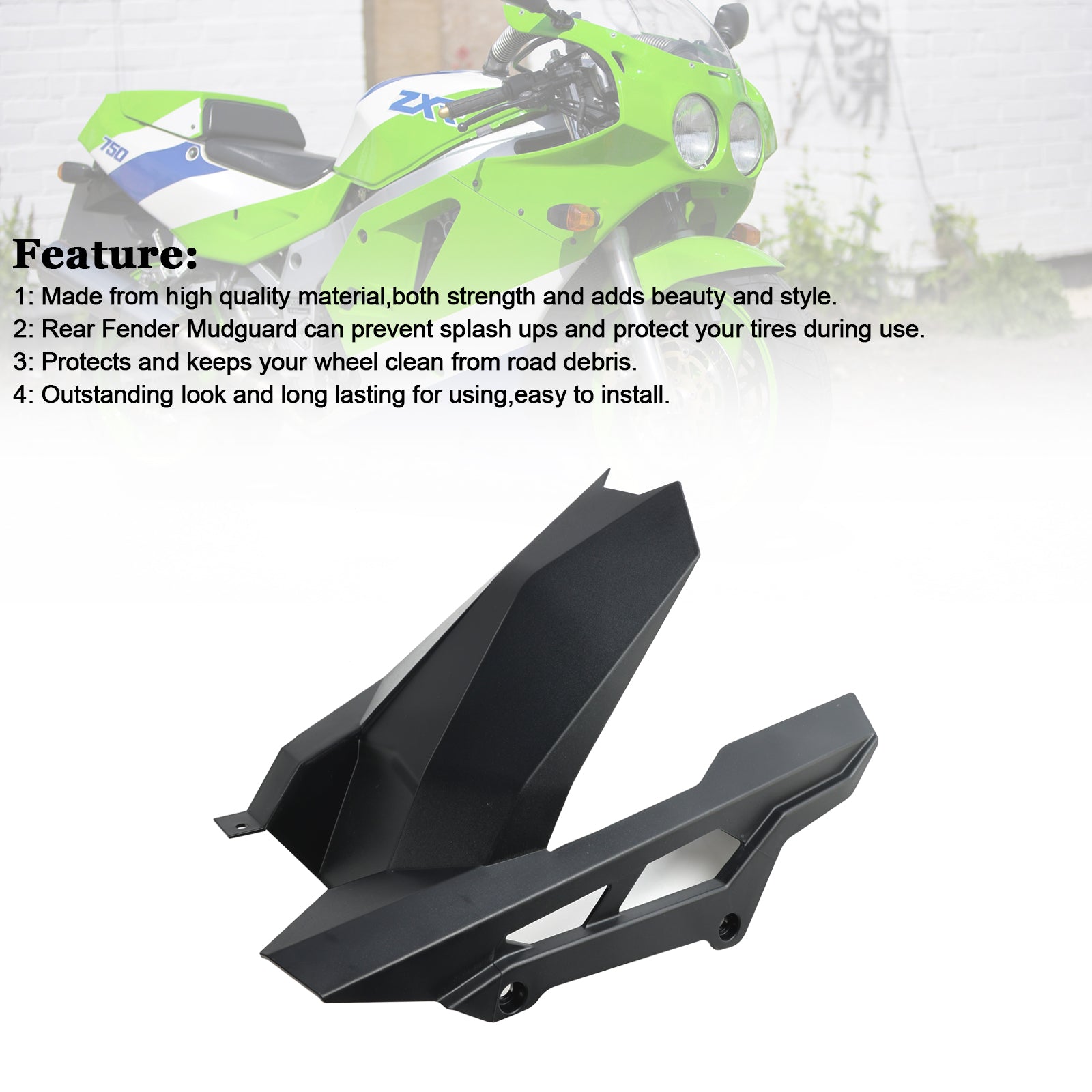 23-24 Kawasaki ZX-4R ZX-4RR Rear Fender Mudguard Fairing Cowl