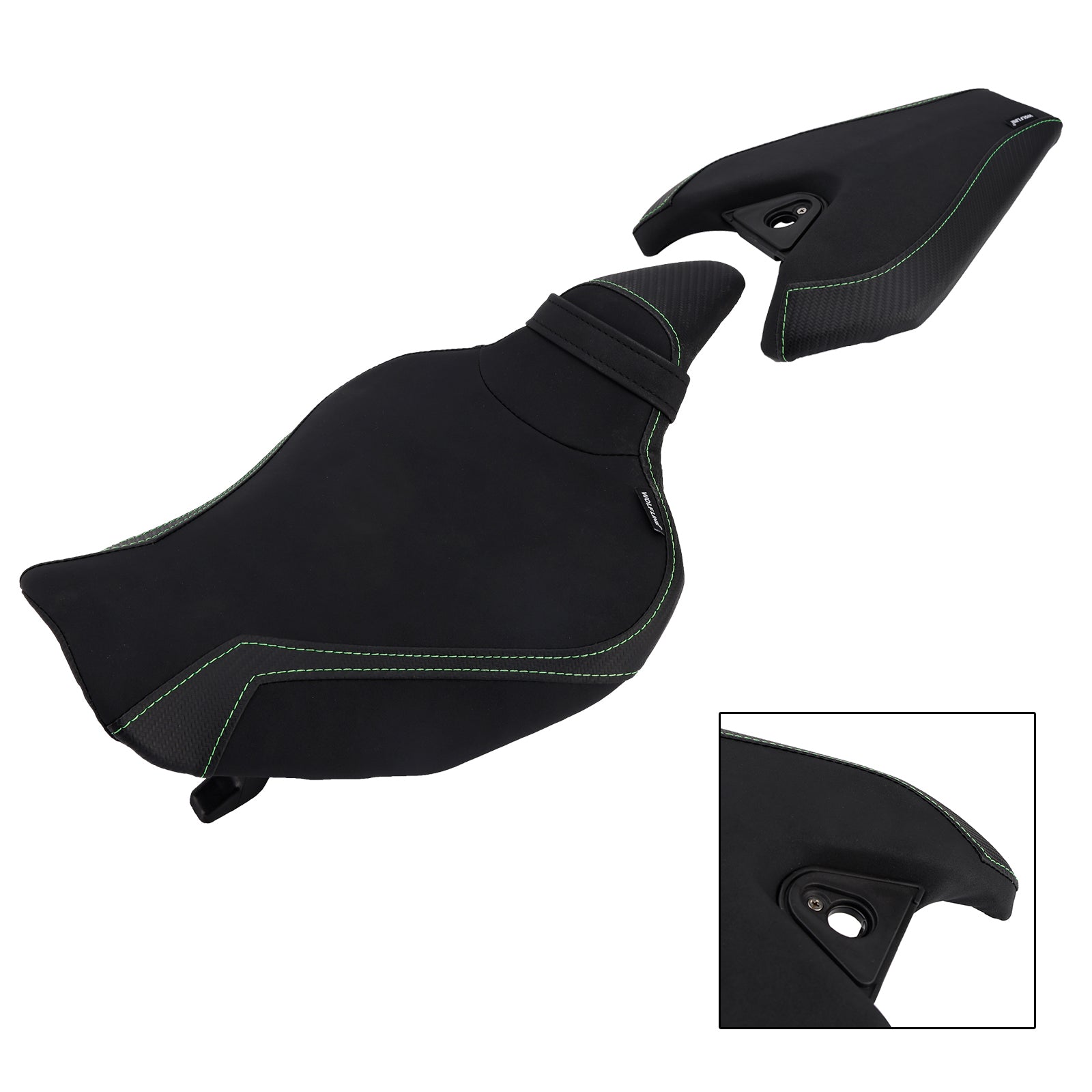 Kawasaki Z1000-coureur 2014-2025&PPassagiersstoelset Achterkussen Zwart