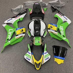 Kit carena Amotopart 2007-2008 Honda CBR600RR verde giallo bianco