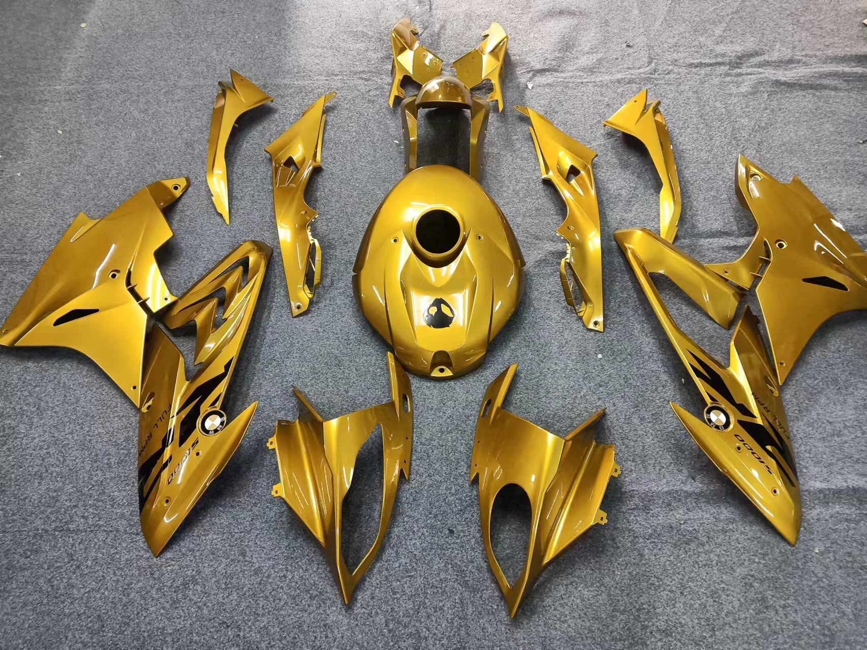 Amotopart 2017-2018 BMW S1000RR Todo kit de carenado dorado