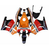 Amotopart 1988-1992 Honda VFR400R NC30 Black Orange Red White Fairing Kit