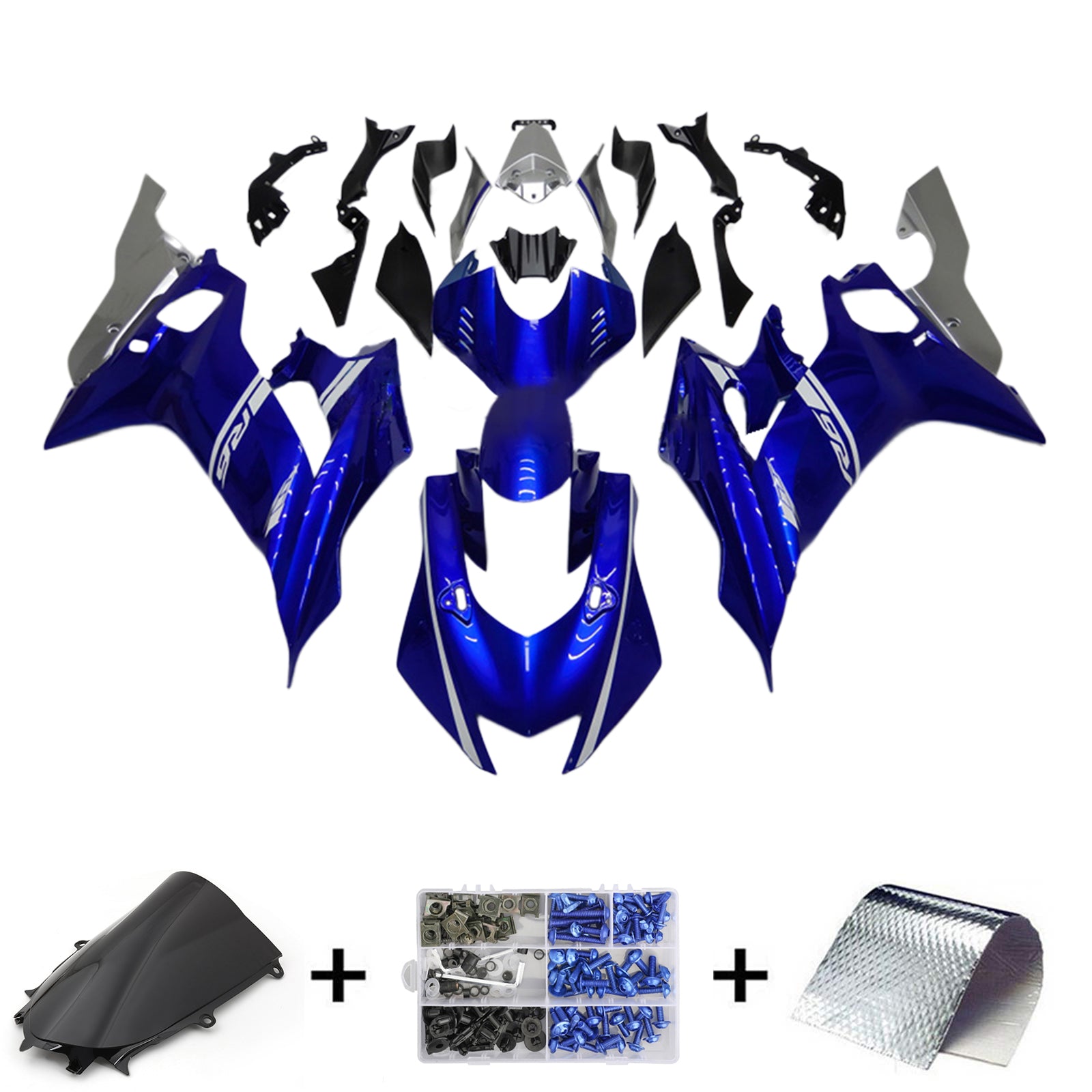 Amotopart Yamaha YZF-R6 2017-2023 Blue Style1 Fairing Kit