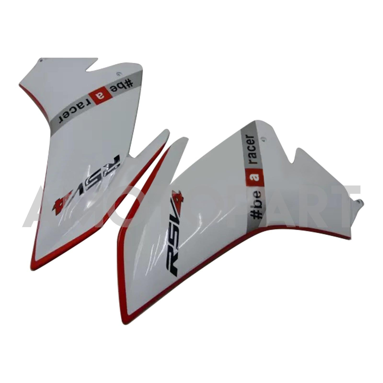 Amotopart 2009-2015 RSV4 1000 Aprilia White&Red Style4 Fairing Kit