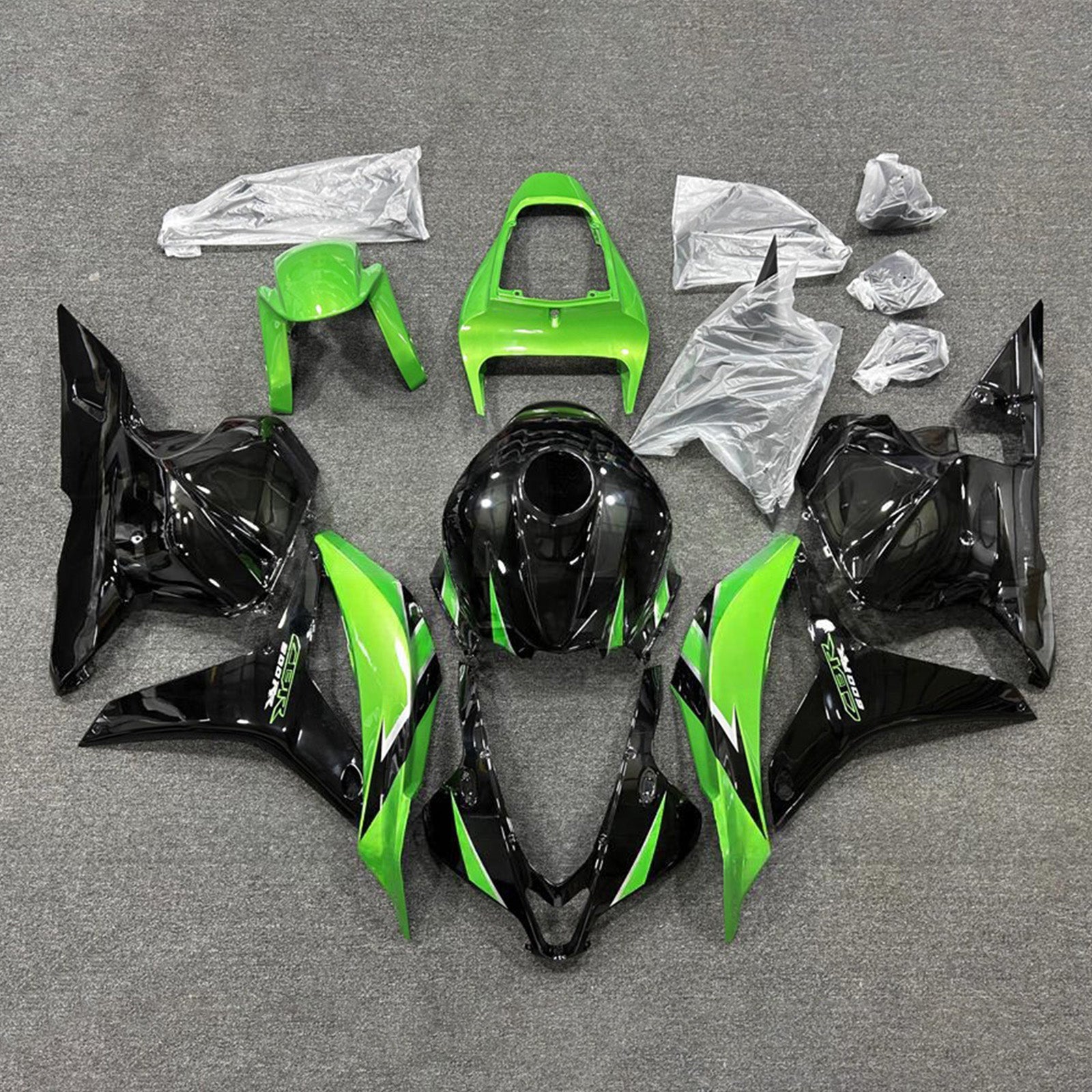 Amotopart 2009-2012 Honda CBR600RR groen-zwarte kuipset