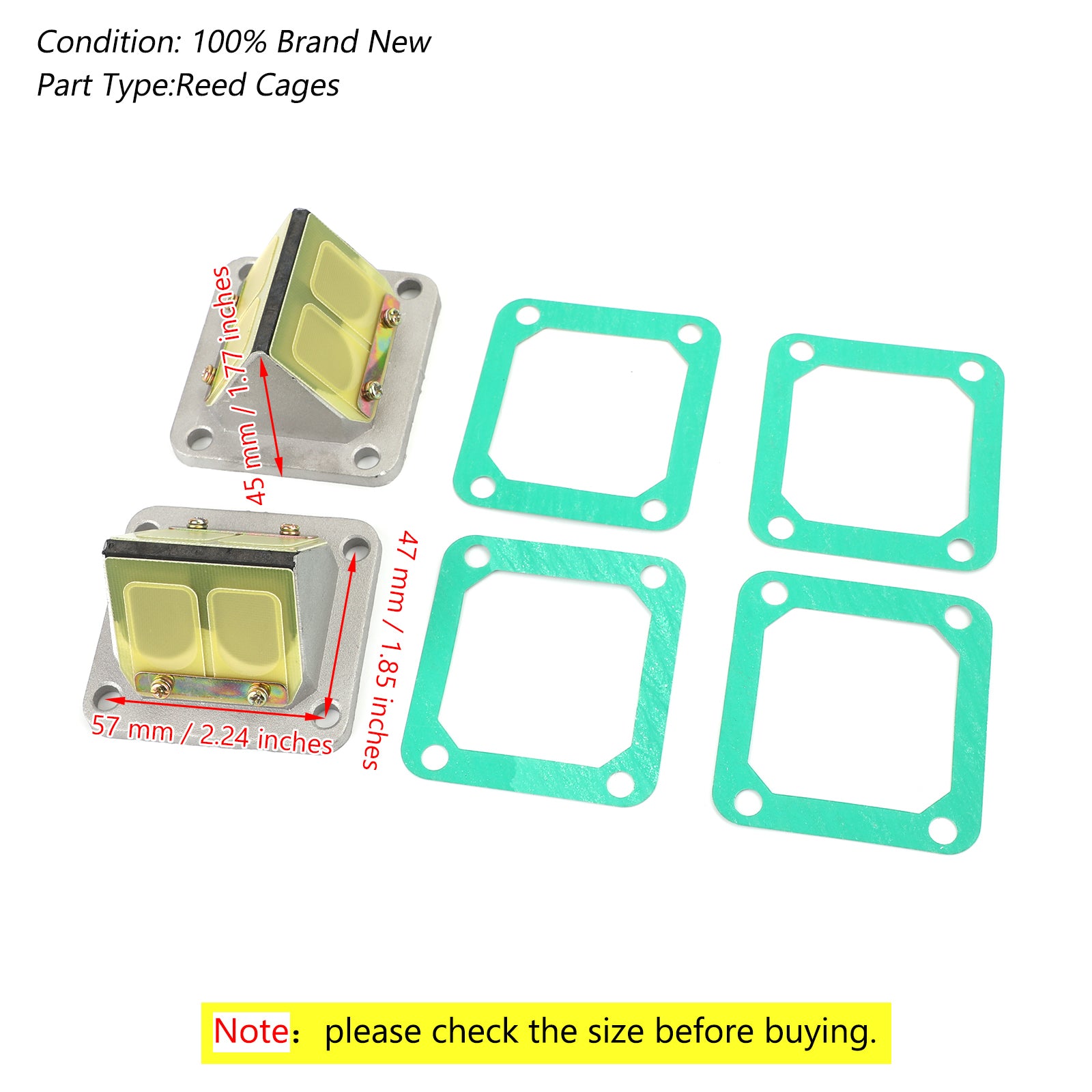 1987-2006 Yamaha Banshee YFZ350  Reed Valve Cages + Reeds