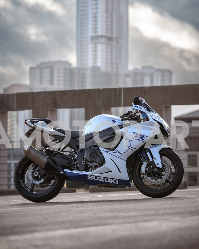 Amotopart 2011–2025 Suzuki GSXR 600/750 Weiß Blau Verkleidungsset