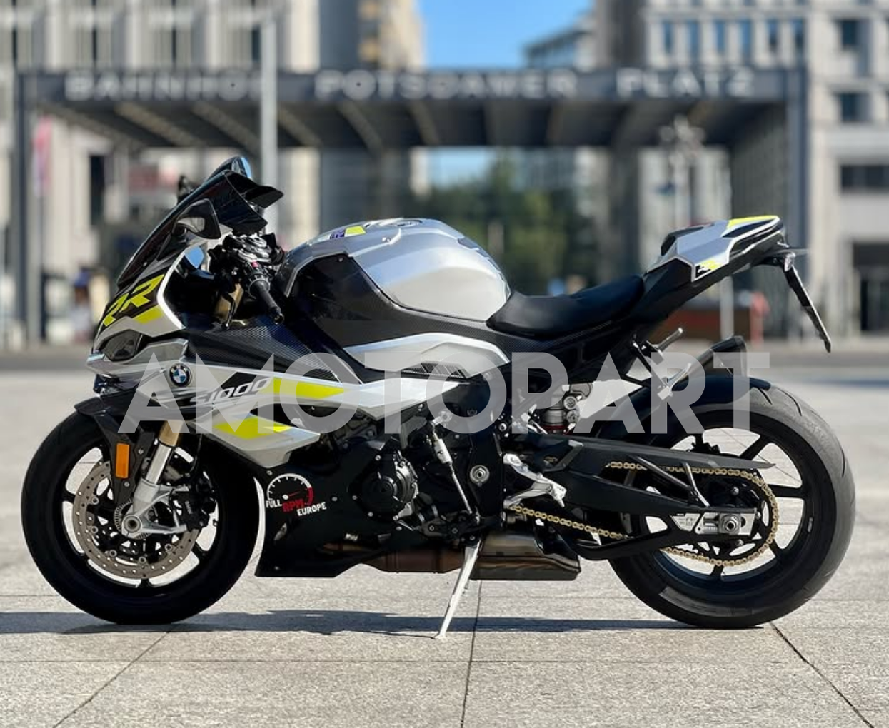 Amotopart 2023-2024 S1000RR BMW Silver Fairing Carbon Fiber Pattern Kit