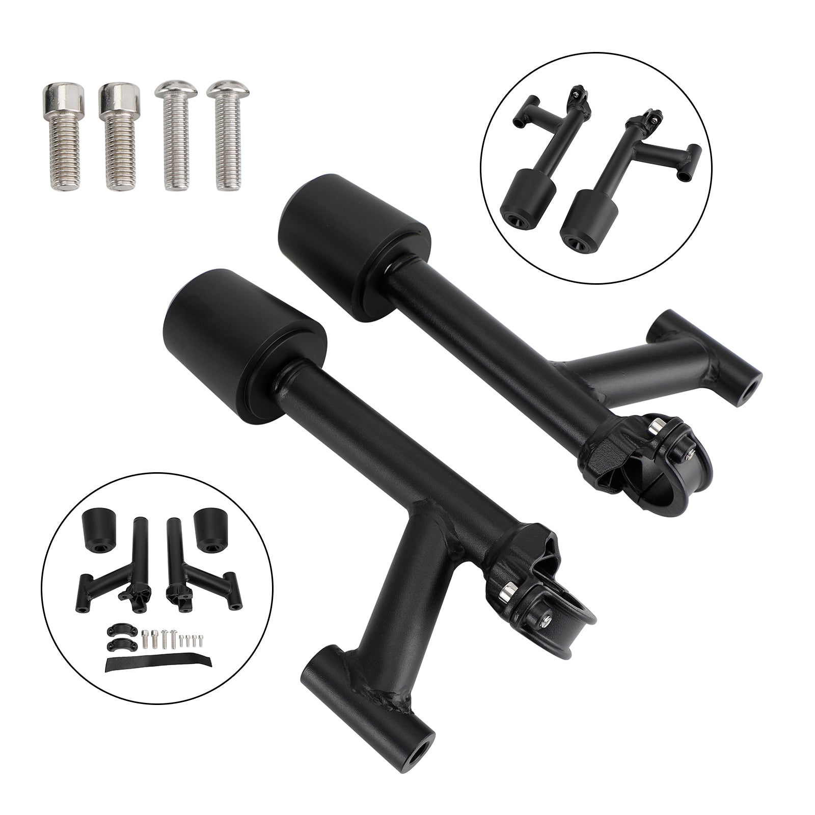 Aluminum Frame Crash Sliders Protection Black Fit For Rc390 Rc 390 2022-2023