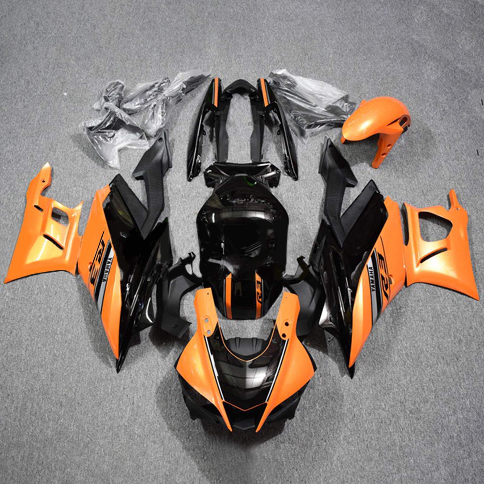 Amotopart 2022-2023 Yamaha YZF-R3 R25 Orange Fairing Kit