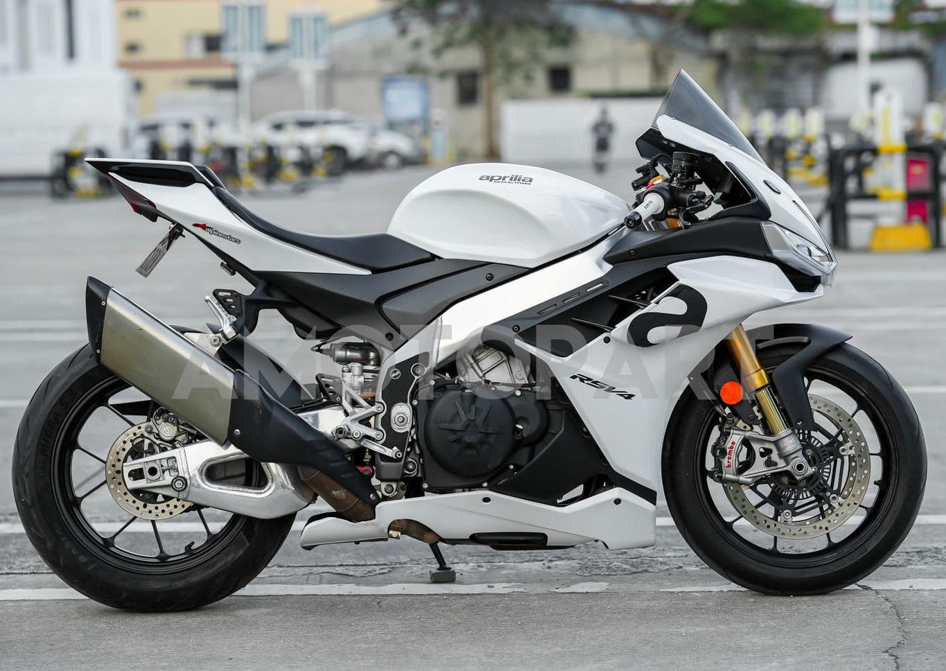 Amotopart 2022-2024 Aprilia RSV4 1100 White Black Fairing Kit
