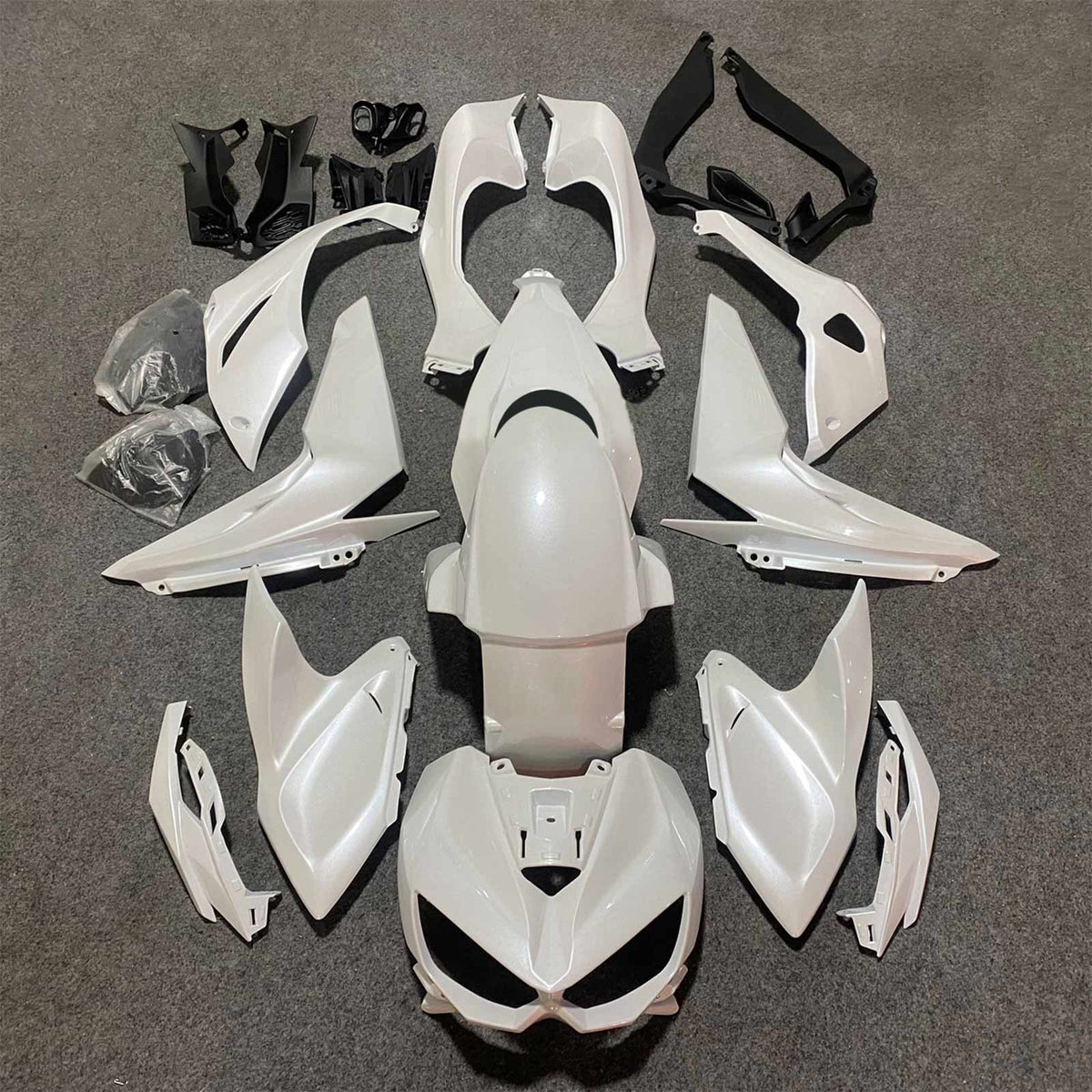 Amotopart 2014-2017 Z1000 Kawasaki Pearl White Fairing Kit