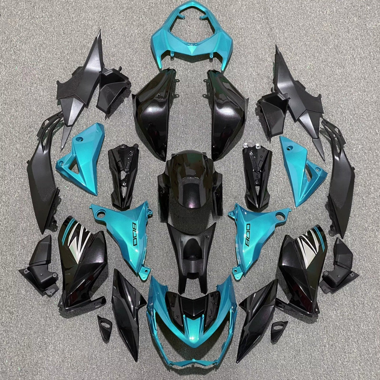 Amotopart 2013-2018 Kawasaki Z800 Blue& Black Fairing Kit