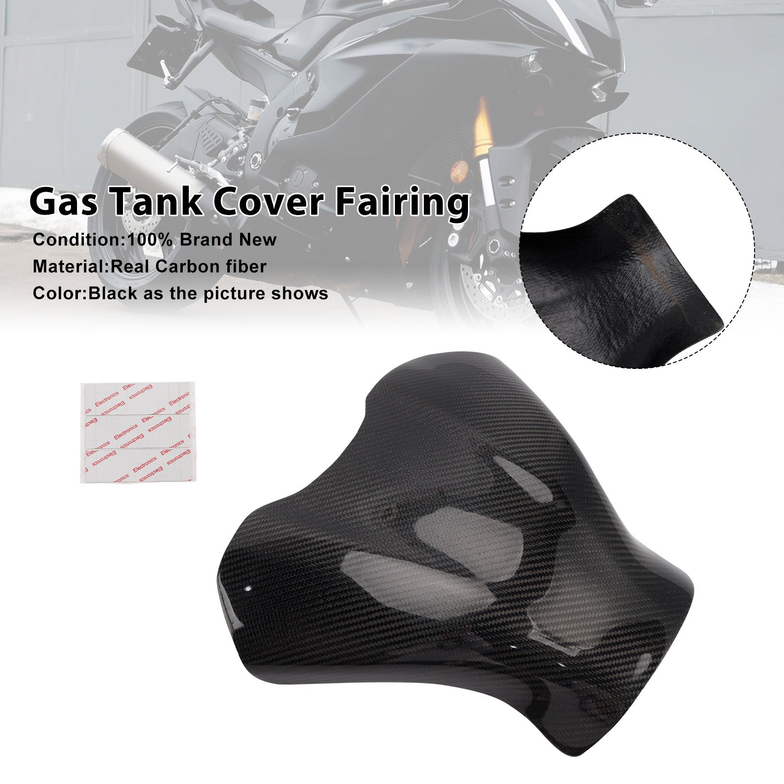 Yamaha YZF R6 2017-2023 Real Carbon Fiber Tank Cover Fairing
